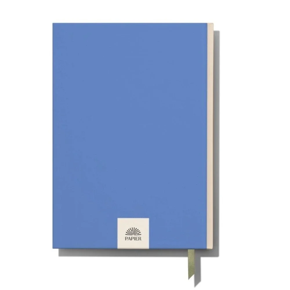 NEW Papier Daily Planner Blue Hardback Undated Agenda Monthly Summary Reflection